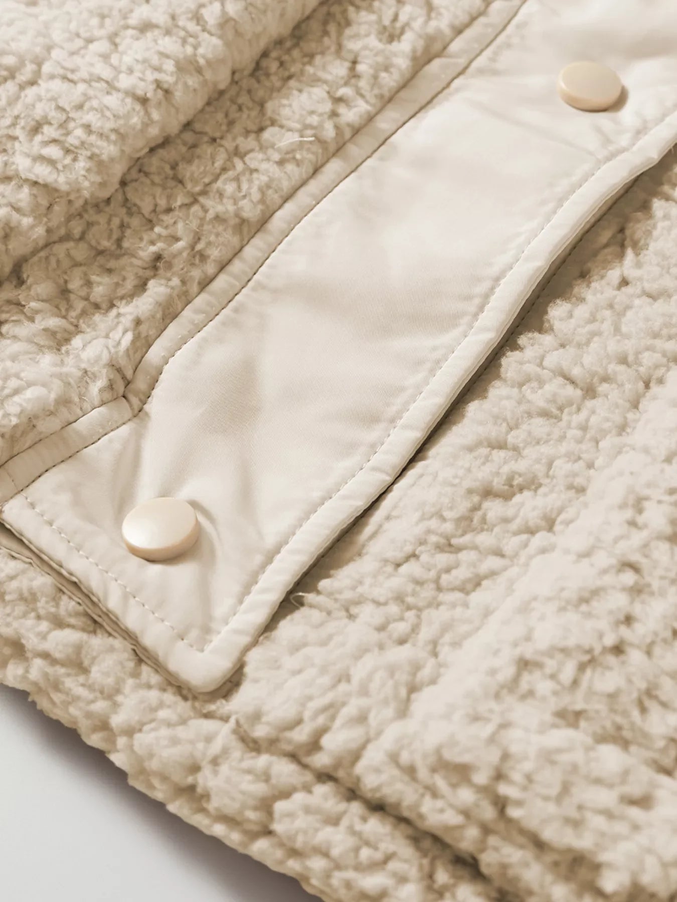 Faux Fur Snap Button Front Knot Side Plush Vest