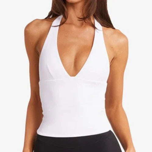 Woman Top Gym Impact Halter Top