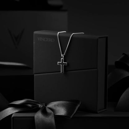 Stone Cross (Large) - Sterling Silver Set